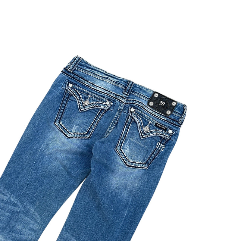 Miss Me Low Waist Y2K Bootcut Jeans - vintageconcierge