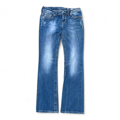 Miss Me Low Waist Y2K Bootcut Jeans - vintageconcierge