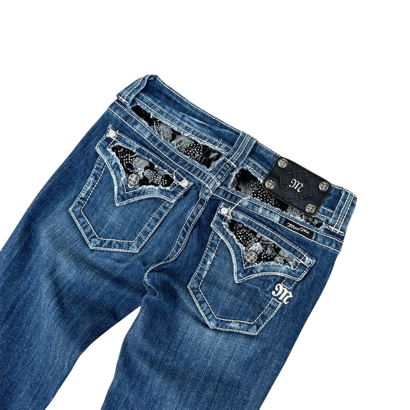 Miss Me Low Waist Y2K Bootcut Jeans - vintageconcierge