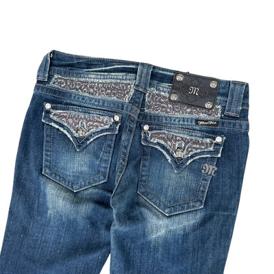 Miss Me Low Waist Y2K Bootcut Jeans - vintageconcierge