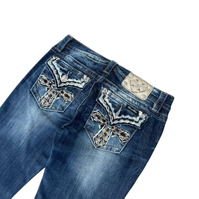 Miss Me Low Waist Y2K Bootcut Jeans - vintageconcierge