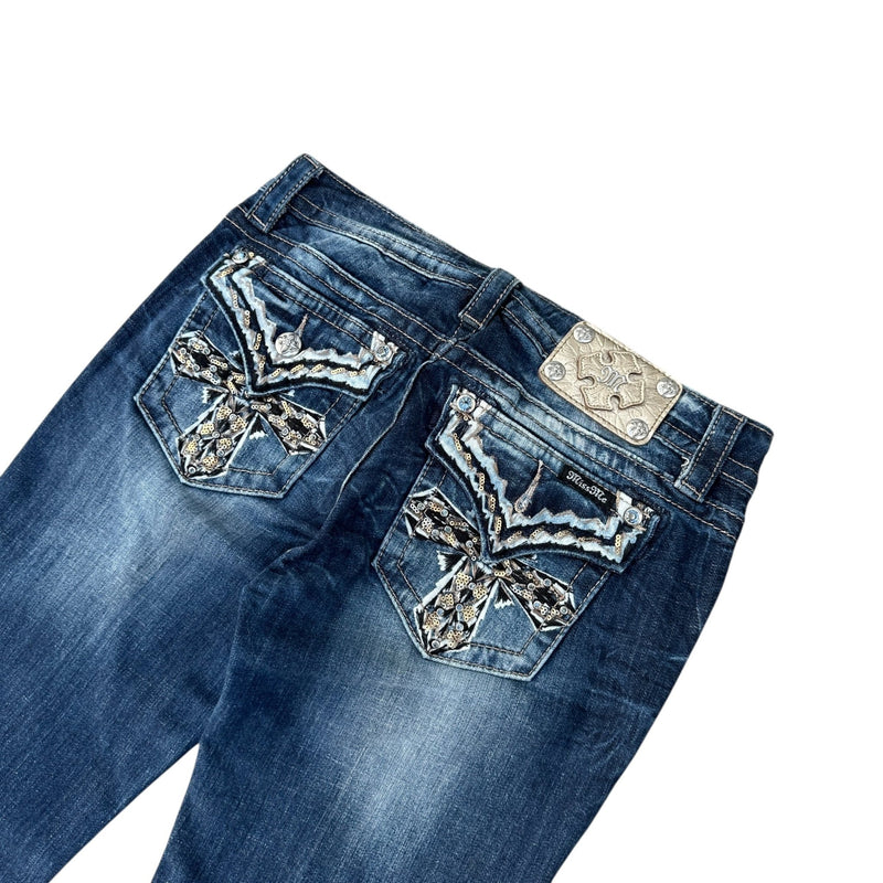 Miss Me Low Waist Y2K Bootcut Jeans - vintageconcierge
