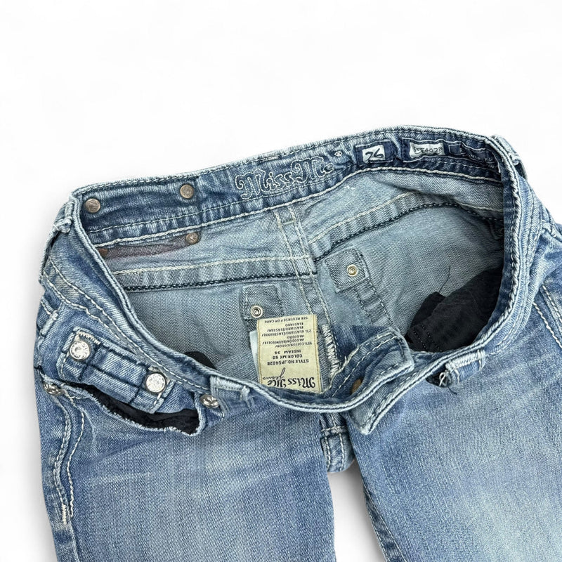 Miss Me Low Waist Y2K Bootcut Jeans - vintageconcierge