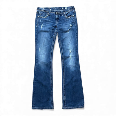 Miss Me Y2K Low Waist Bootcut Jeans - vintageconcierge