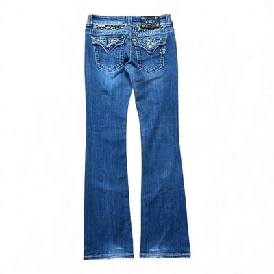 Miss Me Y2K Low Waist Bootcut Jeans - vintageconcierge