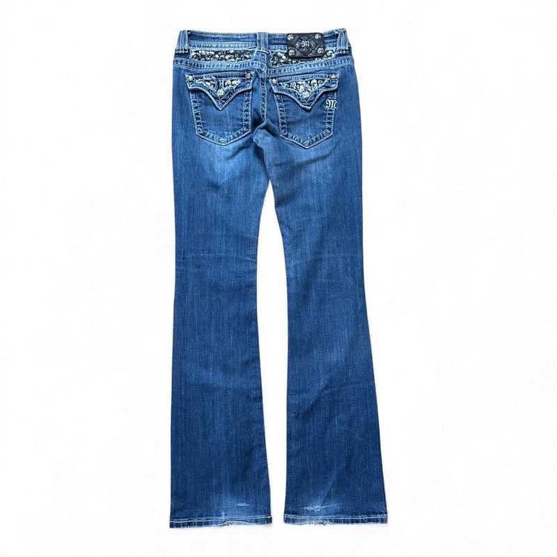 Miss Me Y2K Low Waist Bootcut Jeans - vintageconcierge