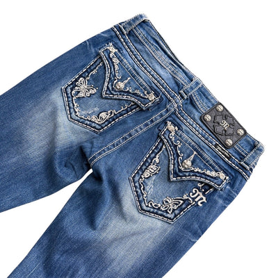 Miss Me Y2K Low Waist Bootcut Jeans - vintageconcierge