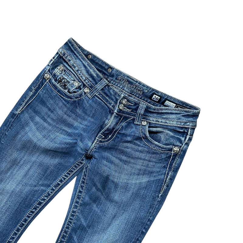 Miss Me Y2K Low Waist Bootcut Jeans - vintageconcierge