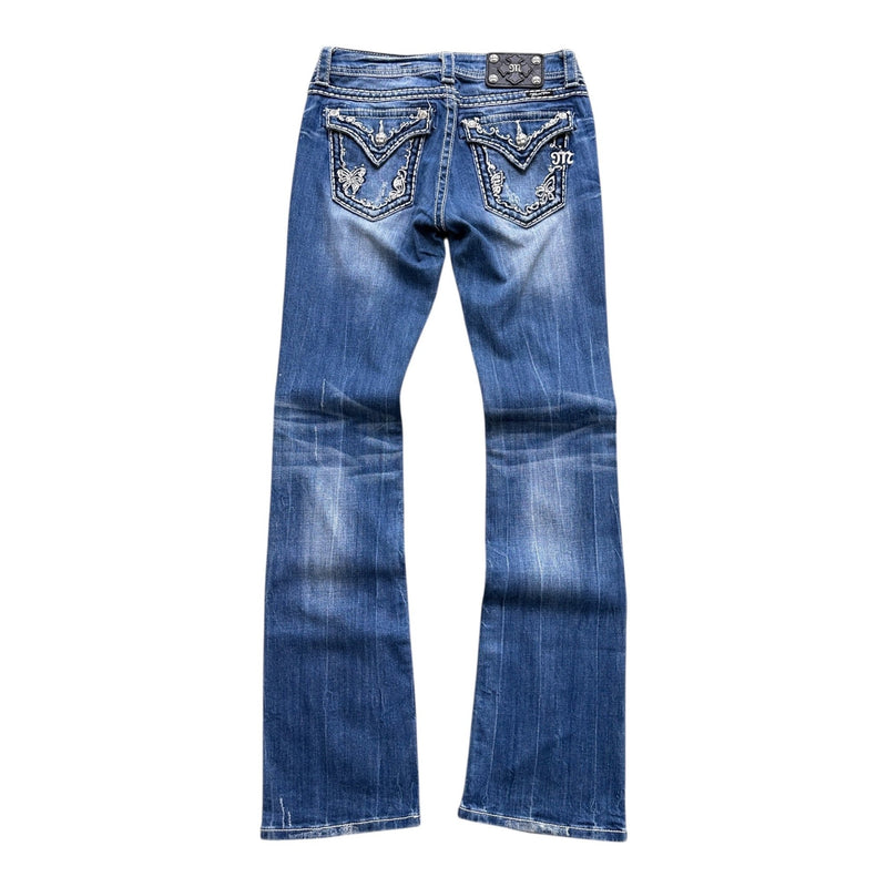 Miss Me Y2K Low Waist Bootcut Jeans - vintageconcierge