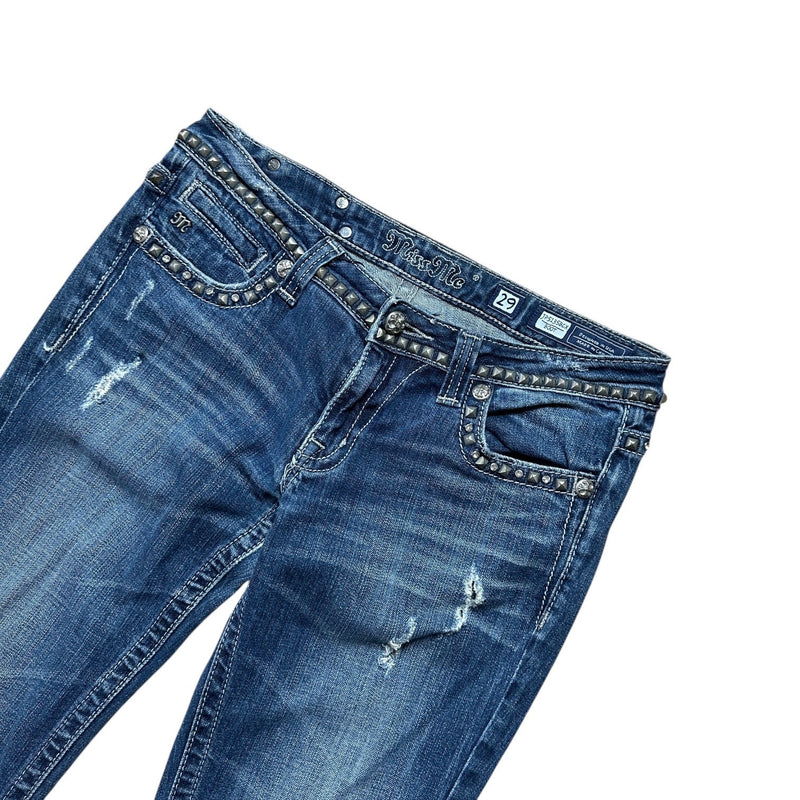 Miss Me Y2K Low Waist Bootcut Jeans - vintageconcierge