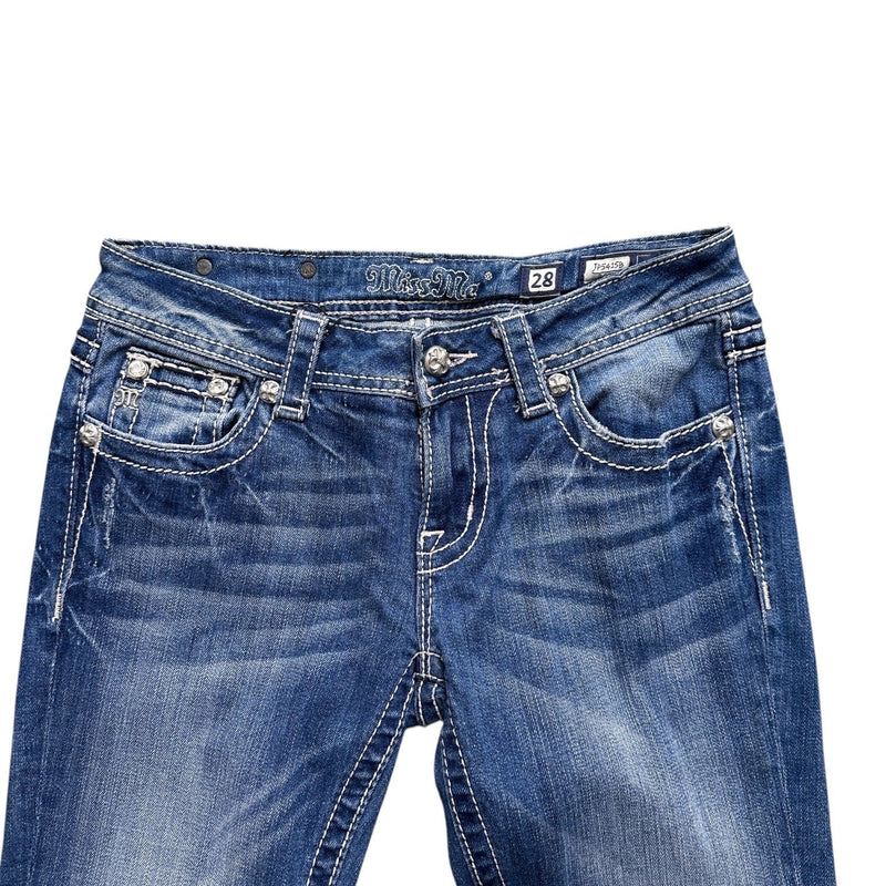 Miss Me Y2K Low Waist Bootcut Jeans - vintageconcierge
