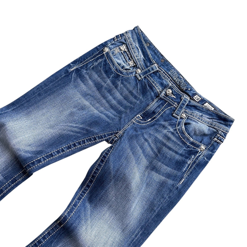Miss Me Y2K Low Waist Bootcut Jeans - vintageconcierge