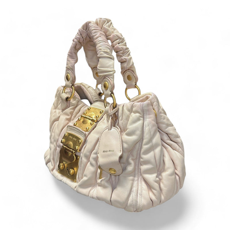 Miu Miu Matalassé Beige Handbag - vintageconcierge