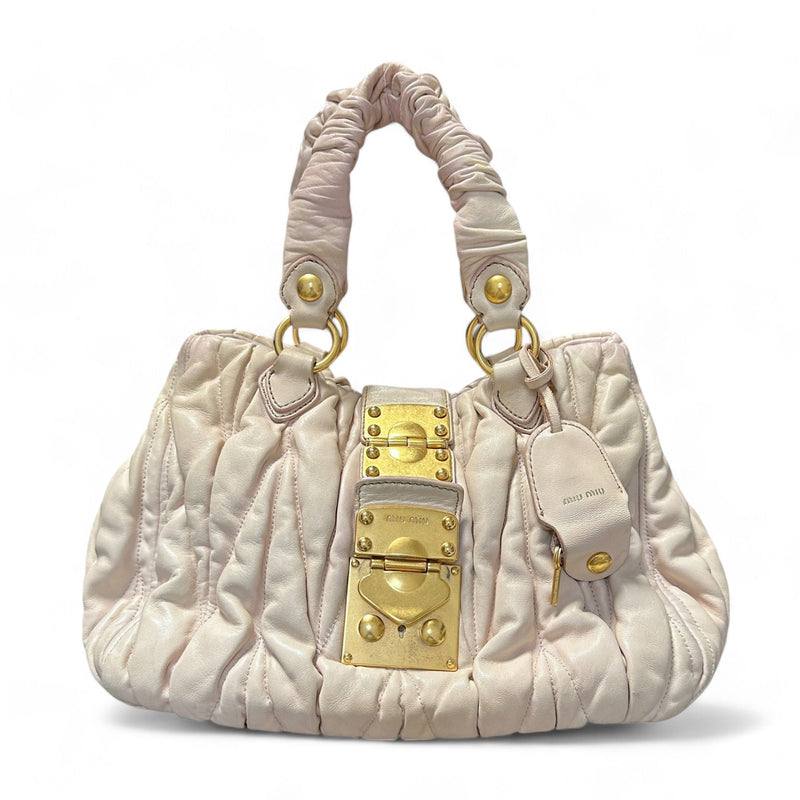 Miu Miu Matalassé Beige Handbag - vintageconcierge