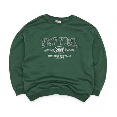 NFL Vintage NEW YORK JETS Spellout Sweater Grün - vintageconcierge