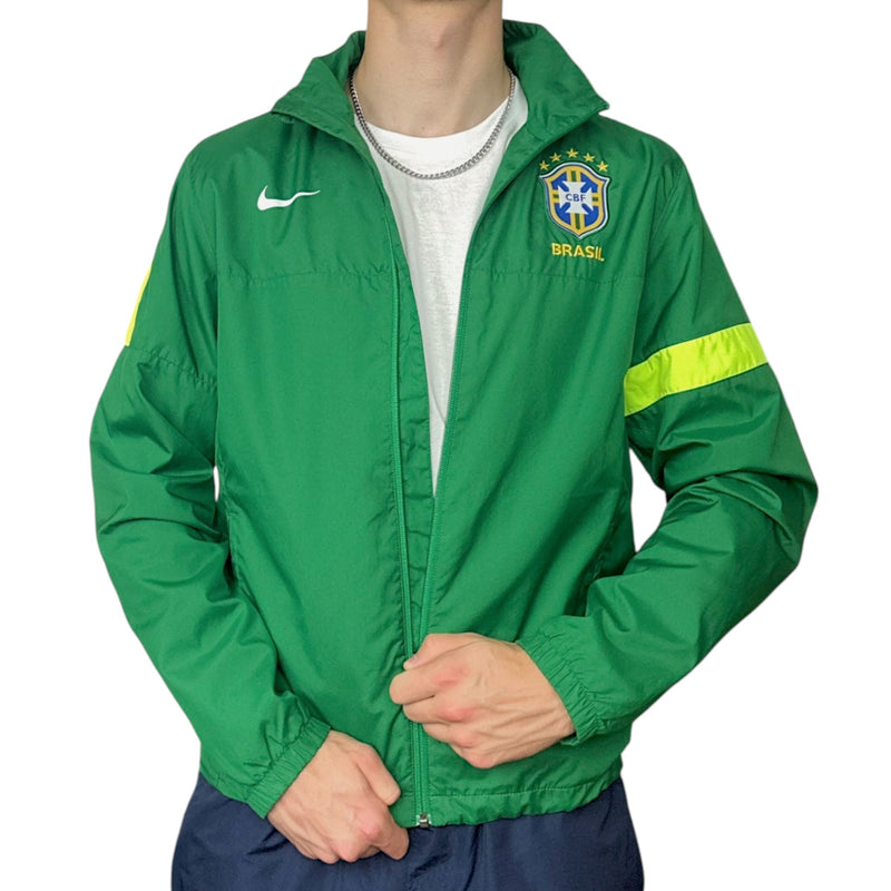 Nike Brasil Rare Vintage 2013 Trackjacke Grün - vintageconcierge