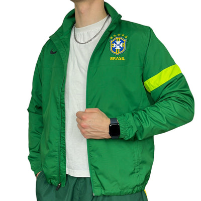 Nike Brasil Rare Vintage 2013 Trackjacke Grün - vintageconcierge