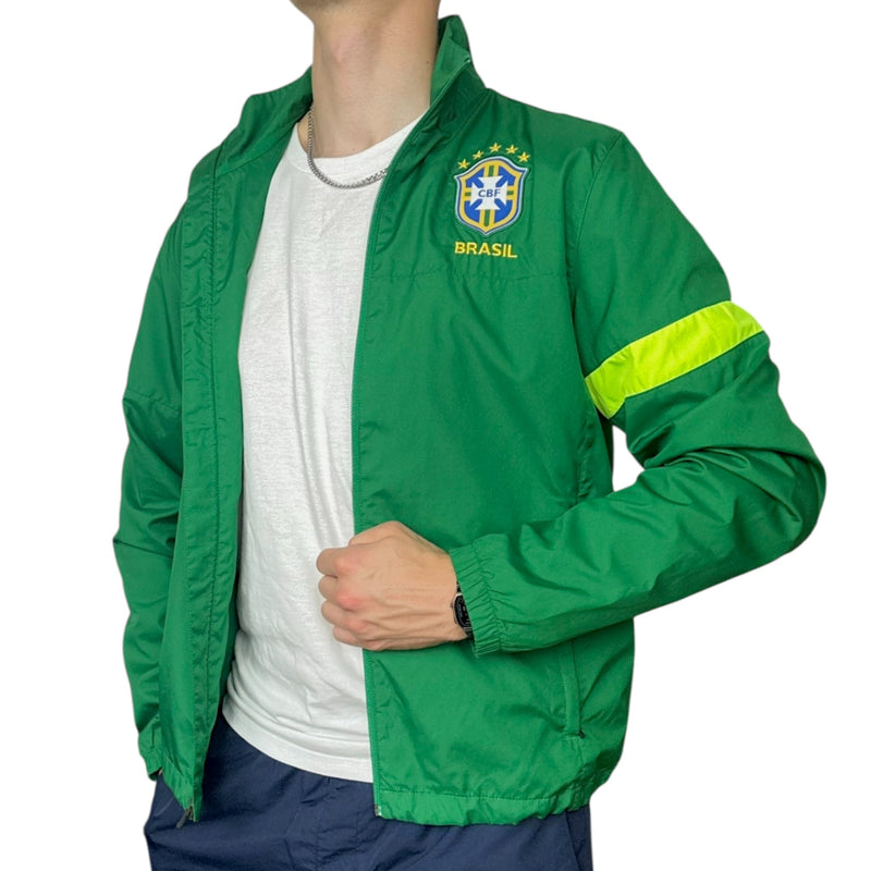 Nike Brasil Rare Vintage 2013 Trackjacke Grün - vintageconcierge