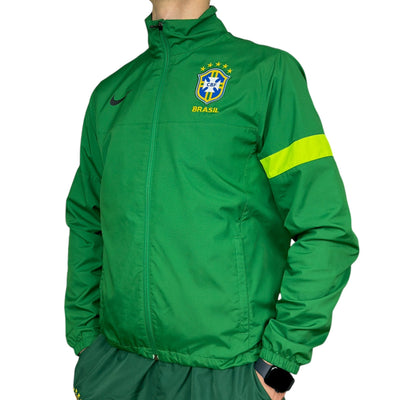 Nike Brasil Rare Vintage 2013 Trackjacke Grün - vintageconcierge
