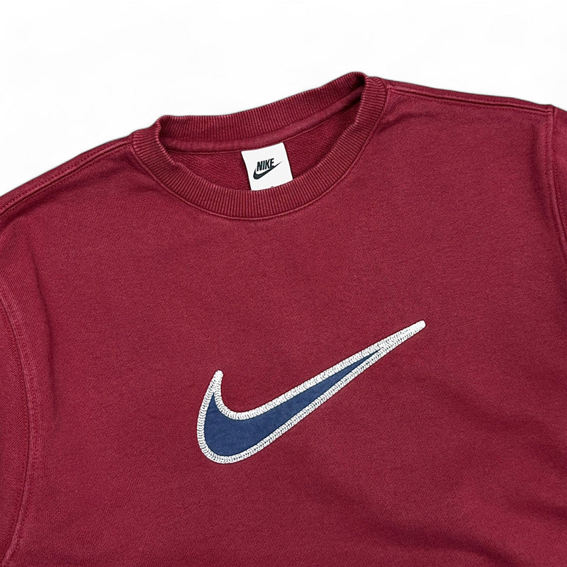 Nike Burgundy Swoosh Sweatshirt - vintageconcierge