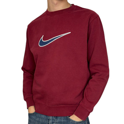 Nike Burgundy Swoosh Sweatshirt - vintageconcierge