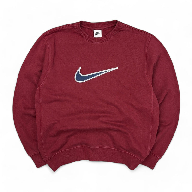 Nike Burgundy Swoosh Sweatshirt - vintageconcierge