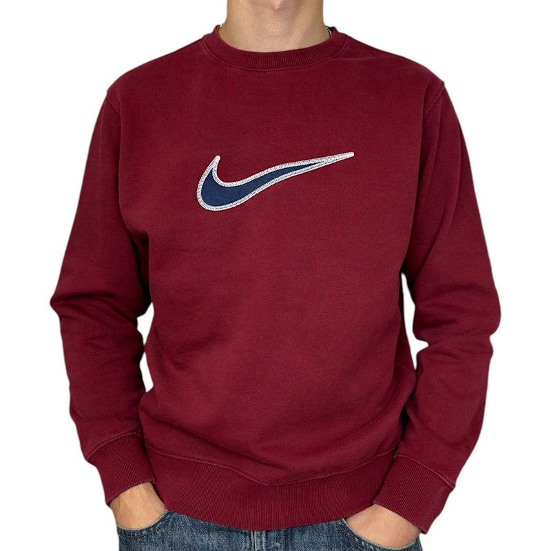 Nike Burgundy Swoosh Sweatshirt - vintageconcierge