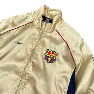 Nike FC Barcelona 2001 - 02 Rare Trackjacke Gold - vintageconcierge