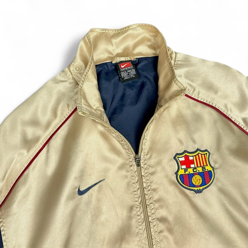 Nike FC Barcelona 2001 - 02 Rare Trackjacke Gold - vintageconcierge