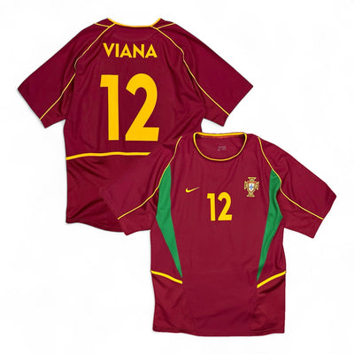 Nike Portugal Hugo Viana 2001 - 02 Fußball Trikot Burgundy - vintageconcierge