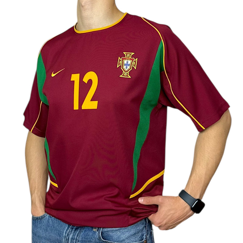 Nike Portugal Hugo Viana 2001 - 02 Fußball Trikot Burgundy - vintageconcierge