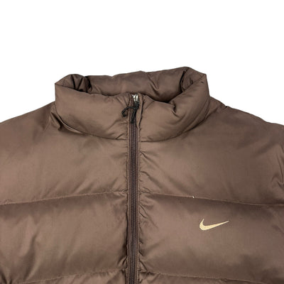 Nike Vintage 00s RARE Pufferjacke Mocha - vintageconcierge