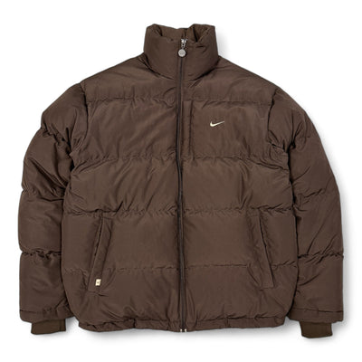 Nike Vintage 00s RARE Pufferjacke Mocha - vintageconcierge