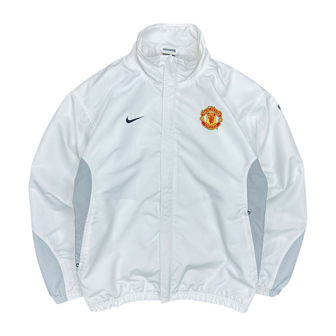 Nike Vintage 2003-04 Manchester United Trackjacke Weiß Grau