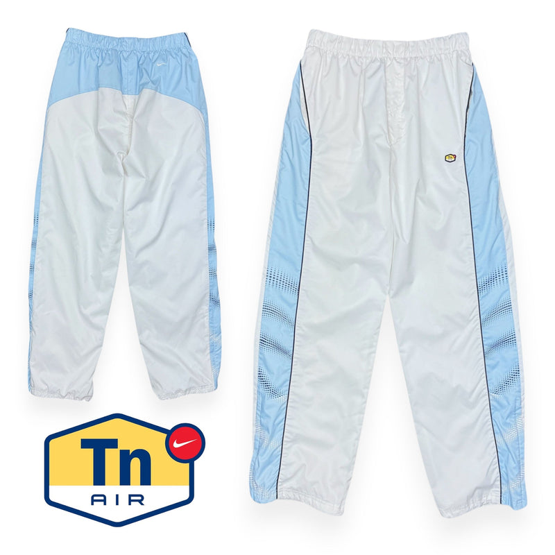Nike Vintage 2005 Rare TN Trackpants BabyBlau Weiß - vintageconcierge