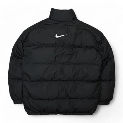 Nike Vintage 90s Center - Swoosh Down Pufferjacke Schwarz - vintageconcierge