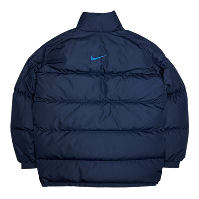 Nike Vintage 90s Center - Swoosh Pufferjacke Navy - vintageconcierge