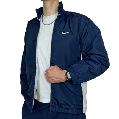 Nike Vintage 90s Padded Jacke Navy - vintageconcierge