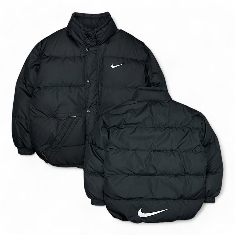Nike Vintage 90s Rare Center - Swoosh Down Puffer Jacke - vintageconcierge