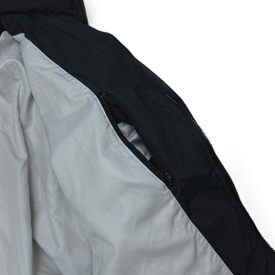 Nike Vintage 90s Rare Down Spellout Pufferjacke Schwarz - vintageconcierge