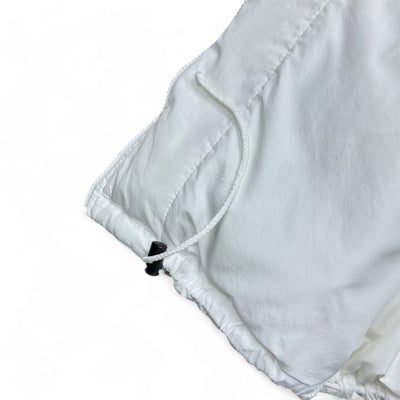 Nike Vintage 90s Rare Down Spellout Pufferjacke Weiß - vintageconcierge