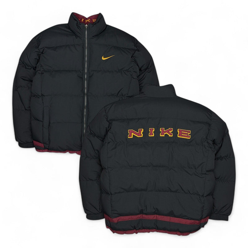 Nike Vintage 90s Rare Spellout Reversible Down PufferJacke - vintageconcierge