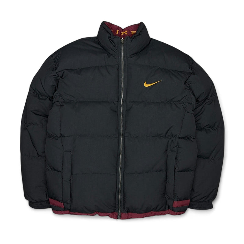 Nike Vintage 90s Rare Spellout Reversible Down PufferJacke - vintageconcierge