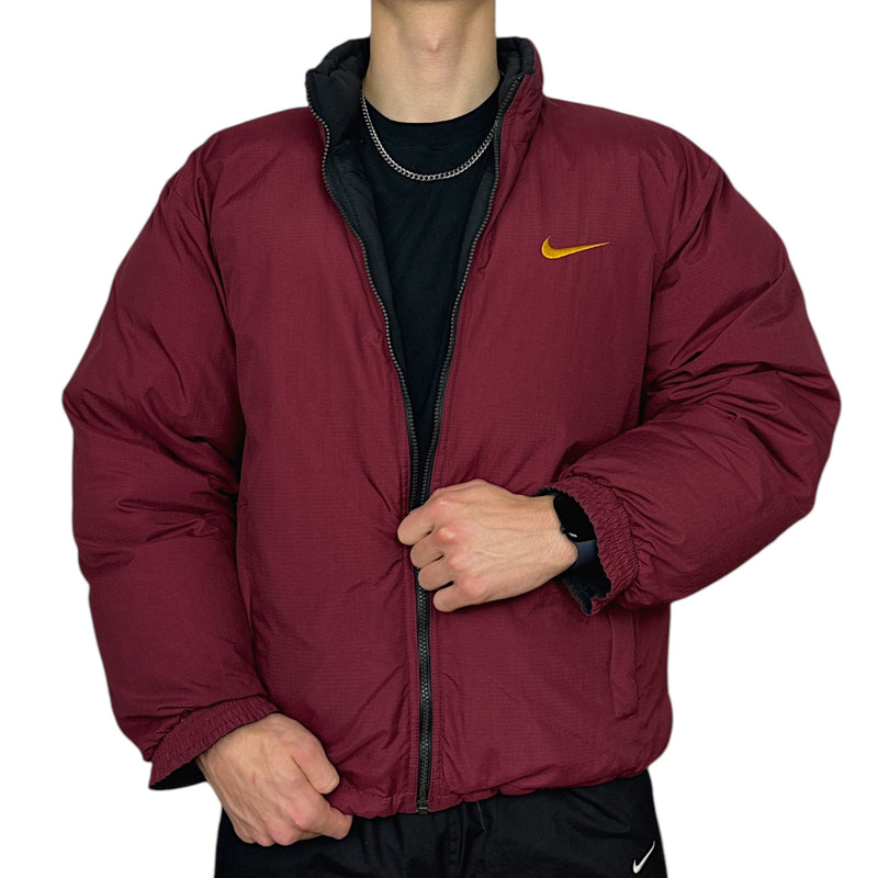 Nike Vintage 90s Rare Spellout Reversible Down PufferJacke - vintageconcierge