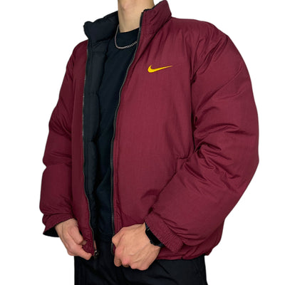 Nike Vintage 90s Rare Spellout Reversible Down PufferJacke - vintageconcierge