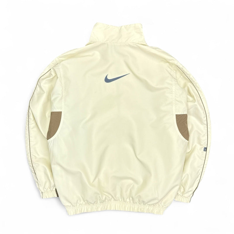 Nike Vintage 90s Trackjacke Beige Braun - vintageconcierge