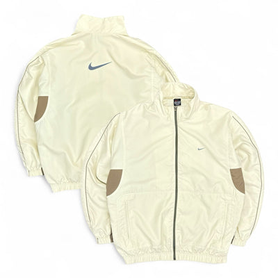 Nike Vintage 90s Trackjacke Beige Braun - vintageconcierge