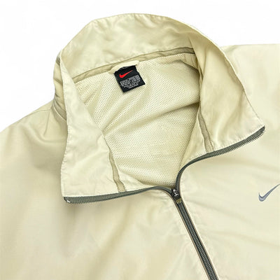 Nike Vintage 90s Trackjacke Beige Braun - vintageconcierge