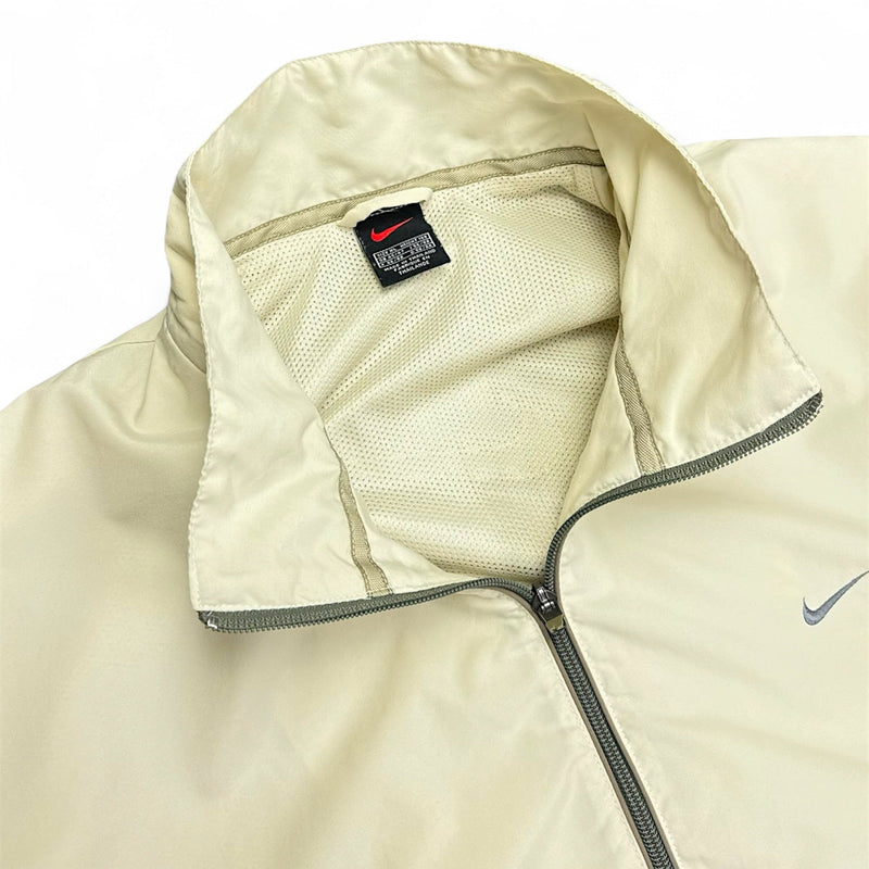 Nike Vintage 90s Trackjacke Beige Braun - vintageconcierge