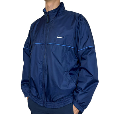 Nike Vintage 90s Trackjacke Navy - vintageconcierge